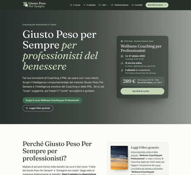 Giusto Peso Per Sempre